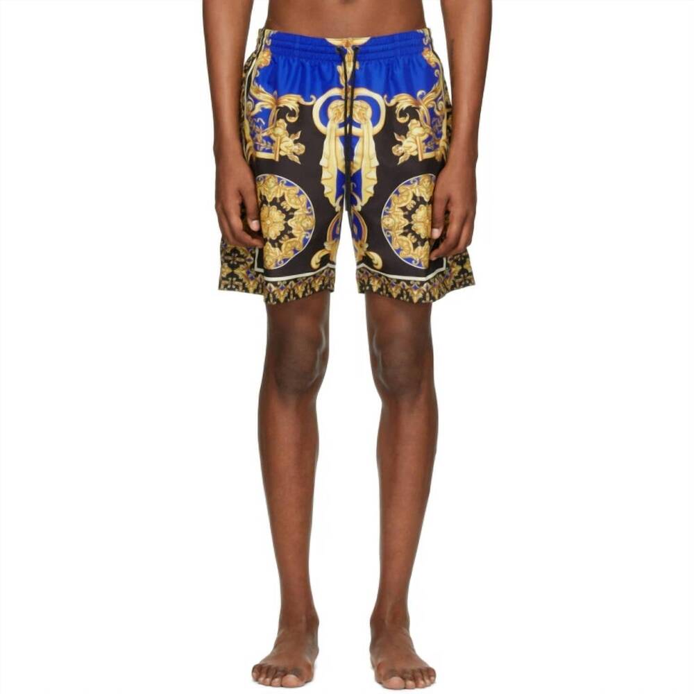 NEW VERSACE swim shorts in royal blue/print